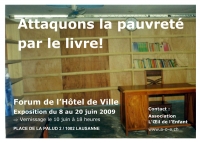 Exposition de l'Association l'Oeil de l'Enfant au forum de l'Hôtel de Ville à Lausanne